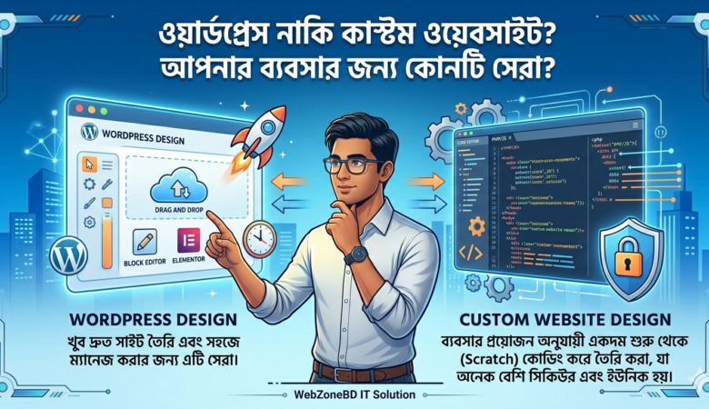 আপনার ব্যবসার জন্য কোনটি সেরা: কাস্টম ওয়েবসাইট নাকি ওয়ার্ডপ্রেস?