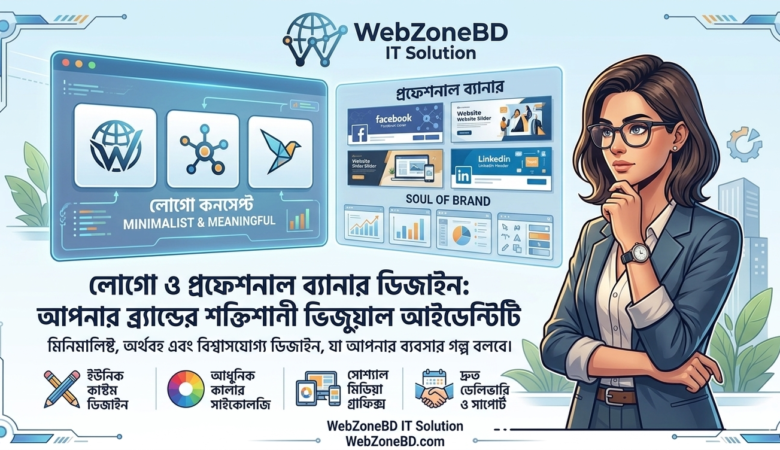 লোগো ও ব্যানার ডিজাইন: আপনার ব্র্যান্ডের শক্তিশালী ভিজ্যুয়াল আইডেন্টিটি
